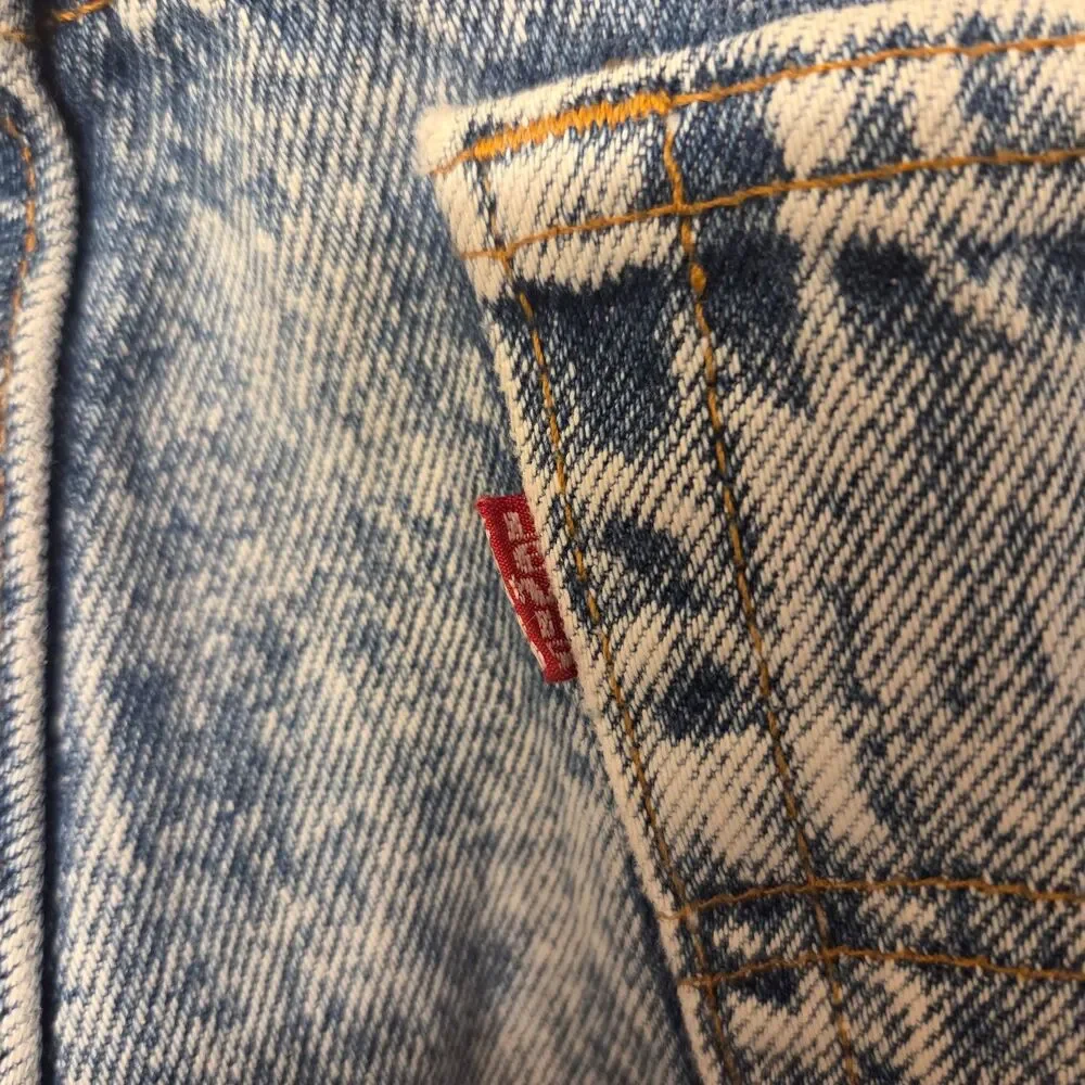 Vintage 80s Retro Levis 540 Acid Wash Jeans Blue USA 34x30 (38x32 Tag)